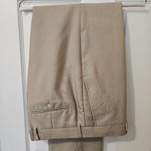 J. Ferrar Slim Beige/Tan Suit Pants